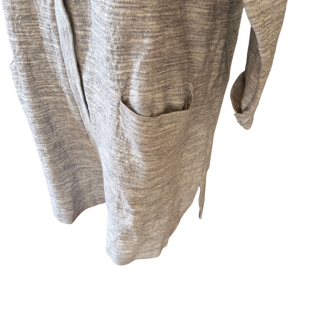 J Jill Gray Open Front Long Cardigan Sweater Duster XL Minimalist Cotton - Picture 9 of 9